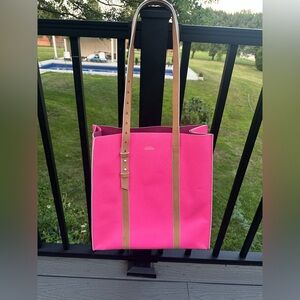 Kate Spade Vibrant Pink and Tan Tote